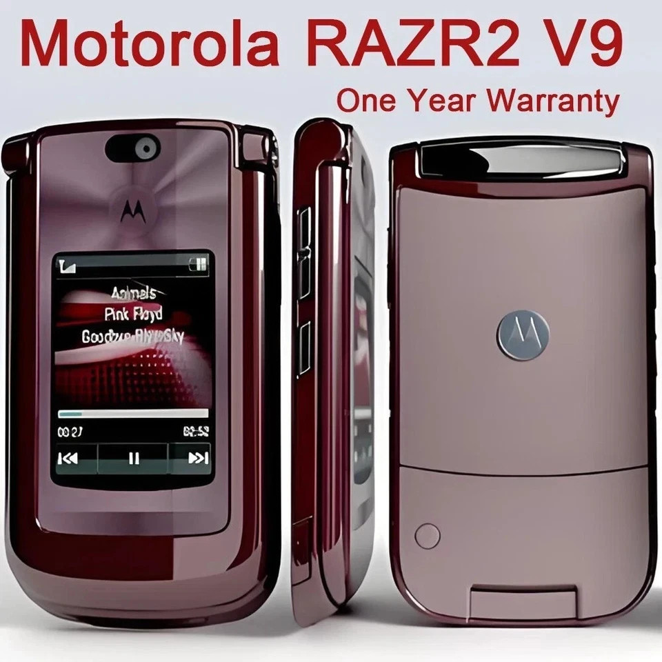 Original Motorola RAZR2 V9 Unlocked 3G HSDPA Flip Cellphone Bluetooth Java 2MP