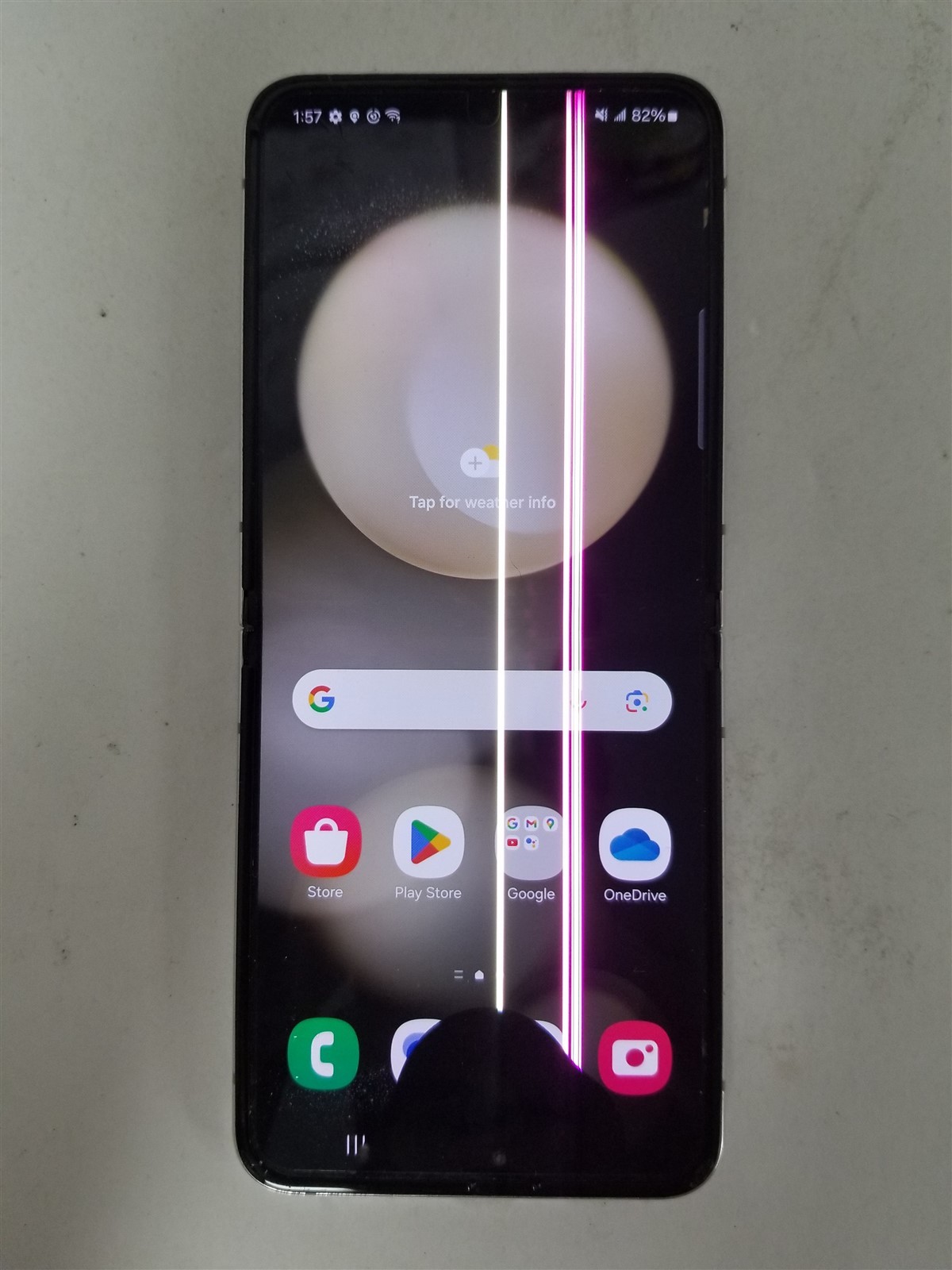 Samsung Galaxy Z Flip5 512GB White SM-F731U (T-Mobile) Damaged zD3067