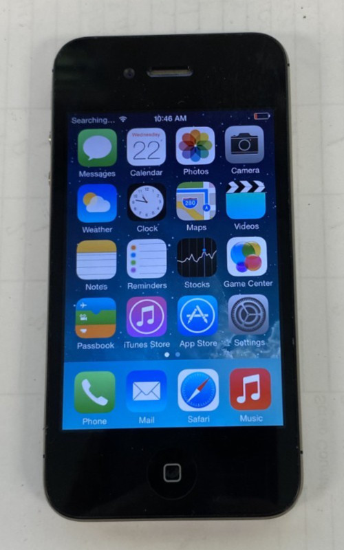 Apple iPhone 4 iOS 6 Verizon CDMA A1349 (black) 0722-12T