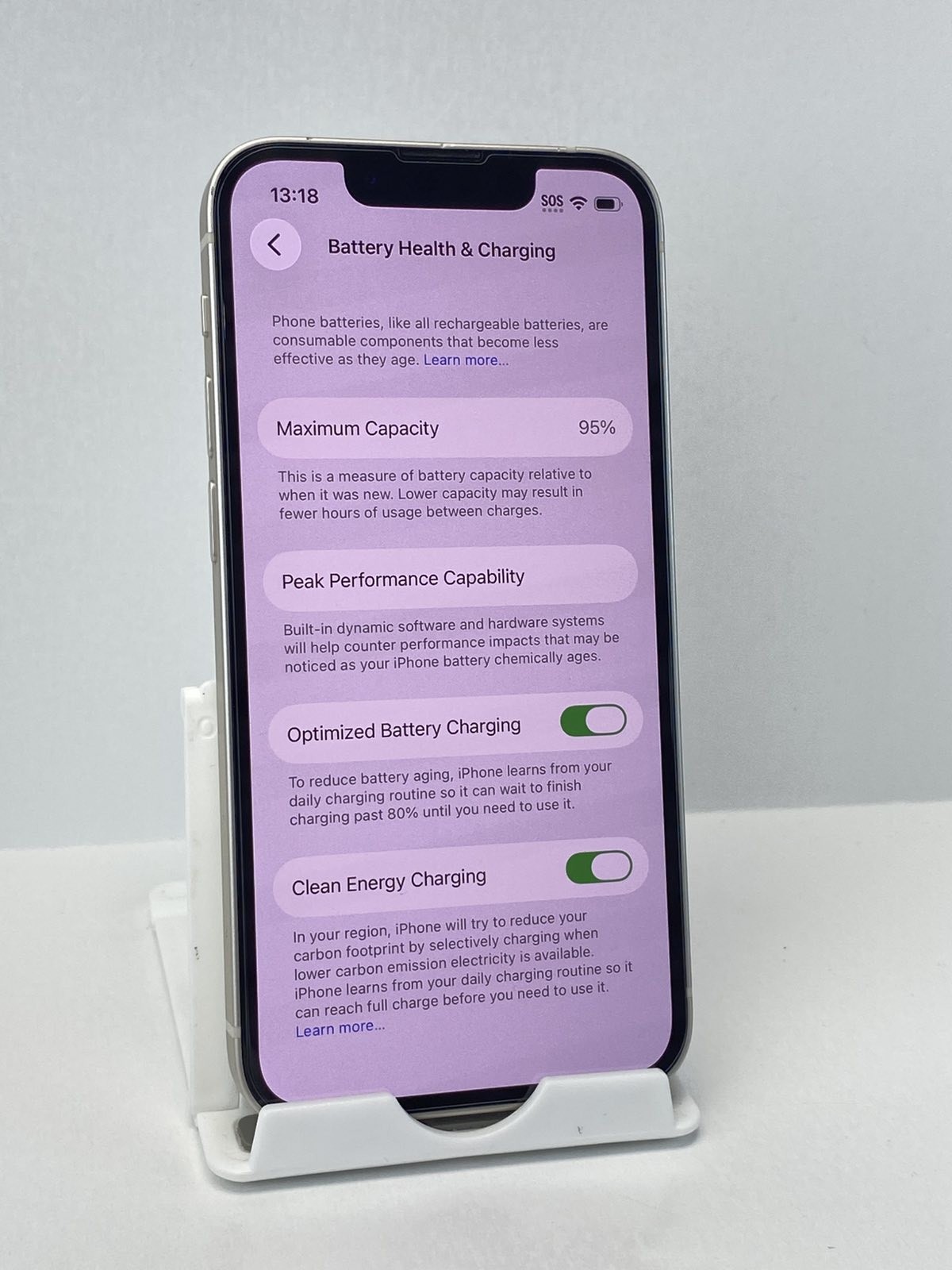 Apple iPhone 13 Mini A2481 256GB Starlight 95% battery health Unlocked phone