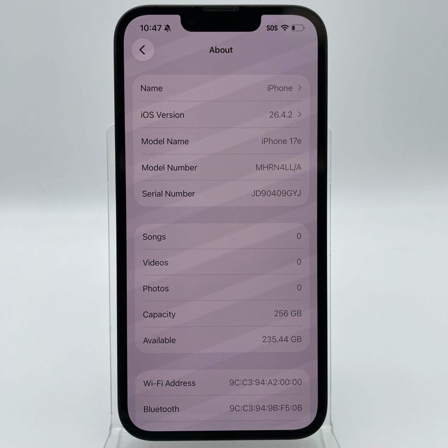 Factory Unlocked Apple iPhone 17e 256GB Black MHRN4/LLA