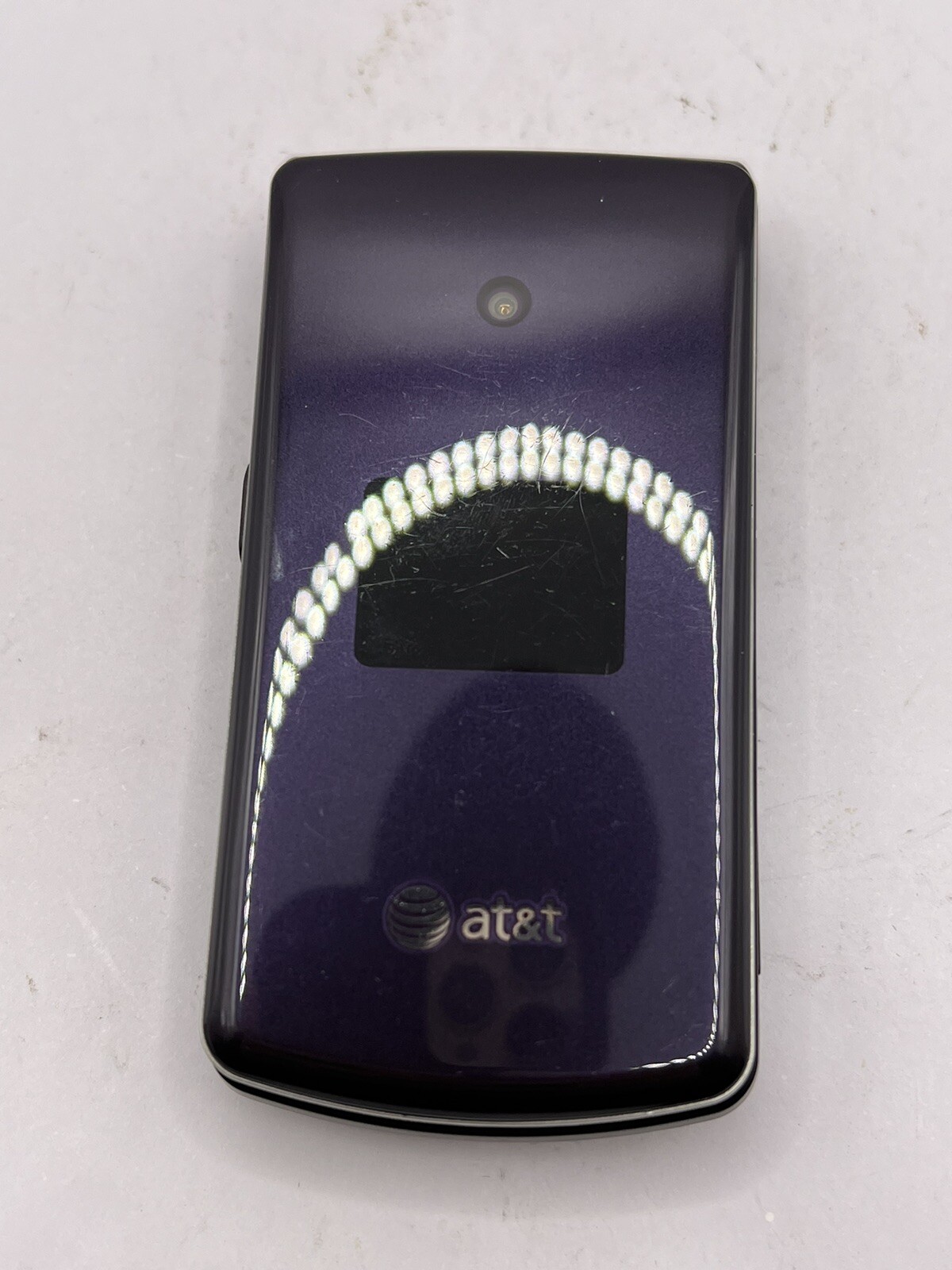 Vtg LG Model CU515 Black AT&T Wireless Flip Cell Phone Untested GC Plum Color