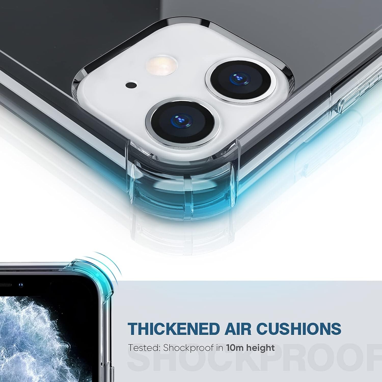 iPhone 11 Case Polycarbonate Soft Bumper Shockproof Protective Cover Black Case
