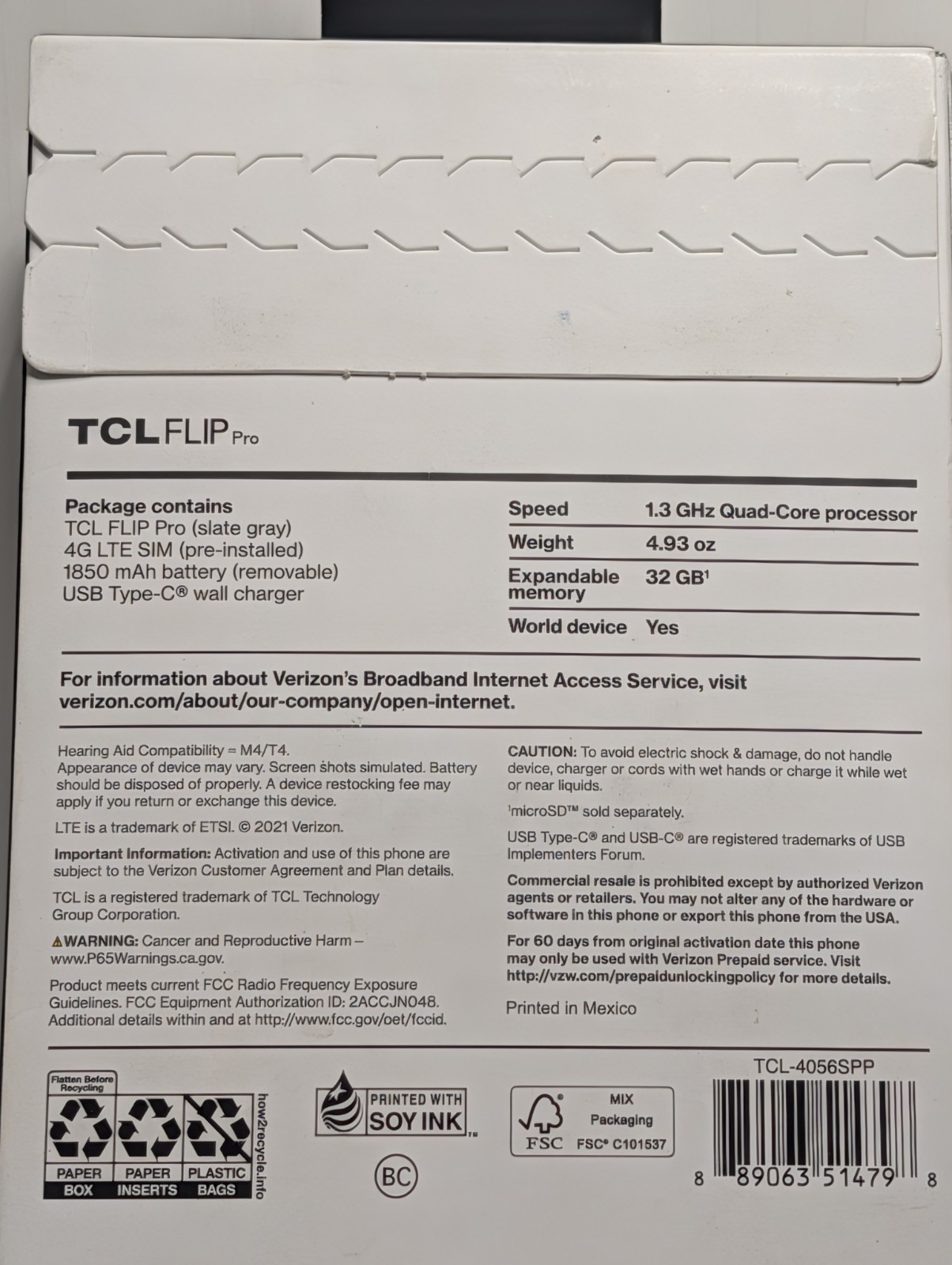 TCL FLIP Pro 4 GB Slate Gray Verizon Brand New