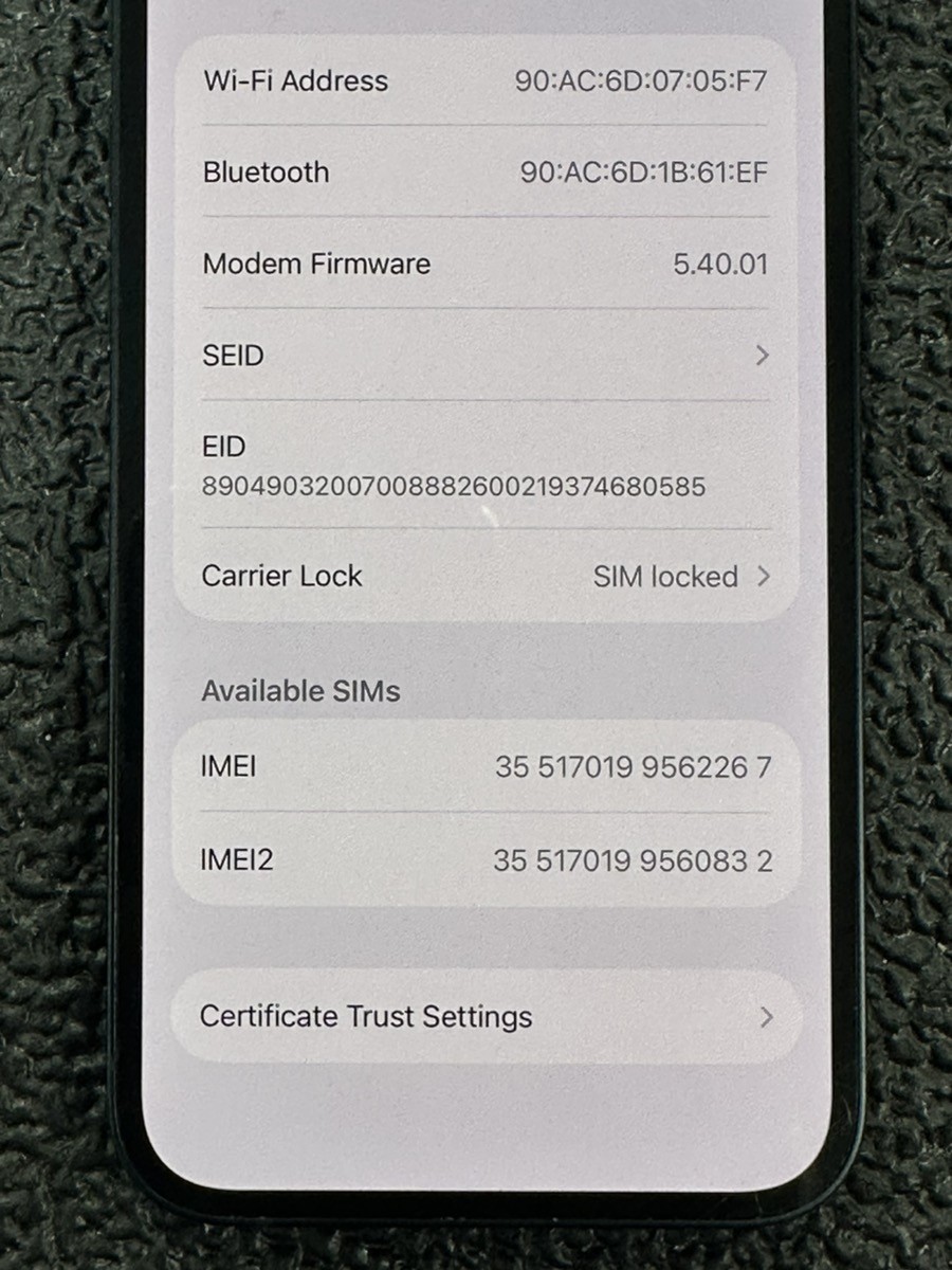 Apple iPhone 13 – Verizon – 128GB – Midnight – MLML3LL/A (PD1125439)