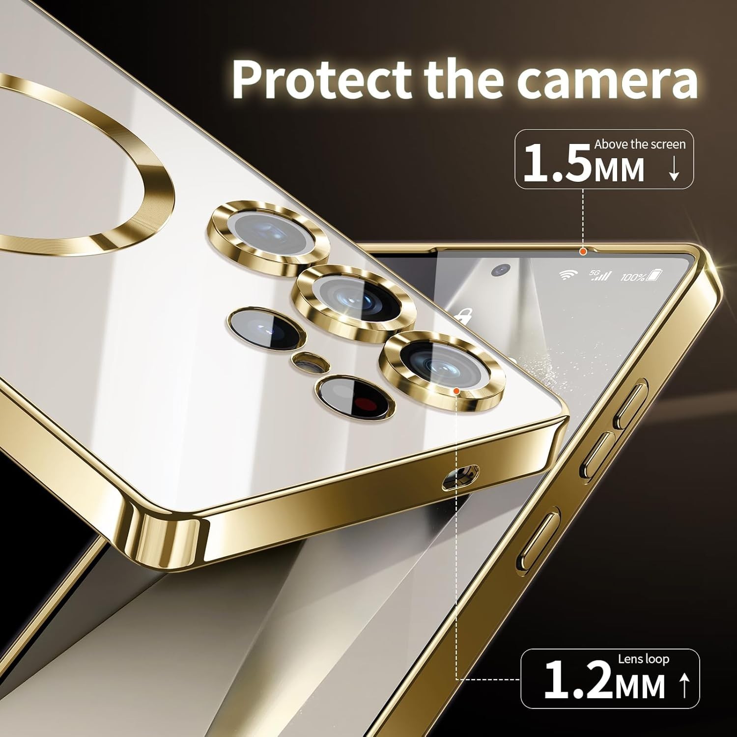 Compatible with Samsung Galaxy S25 Ultra Case（Only）.Magnetic Cover for S25 Ultra