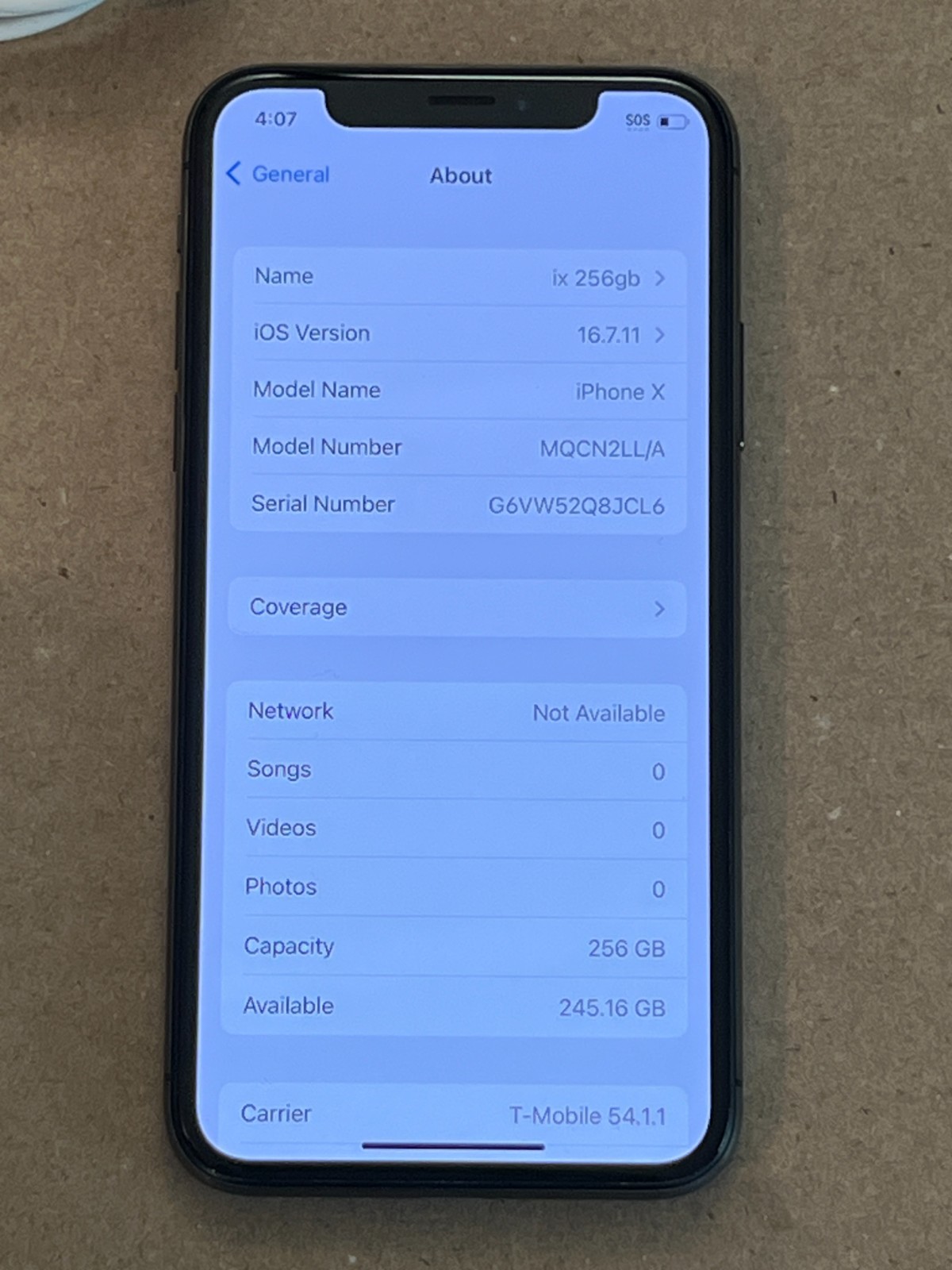Apple iPhone X 256GB Space Gray (Unlocked) A1865
