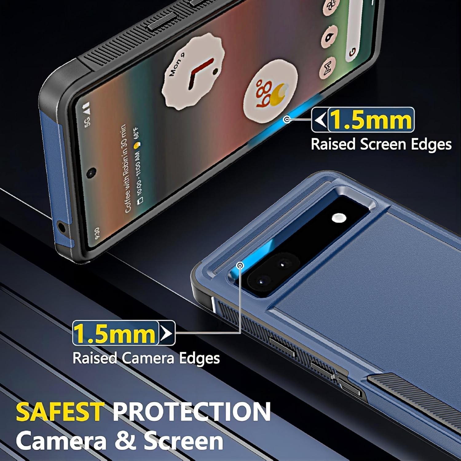 for Pixel 6A Case, Heavy Duty Full-Body Shockproof Case for Google Pixel 6A 5G 6