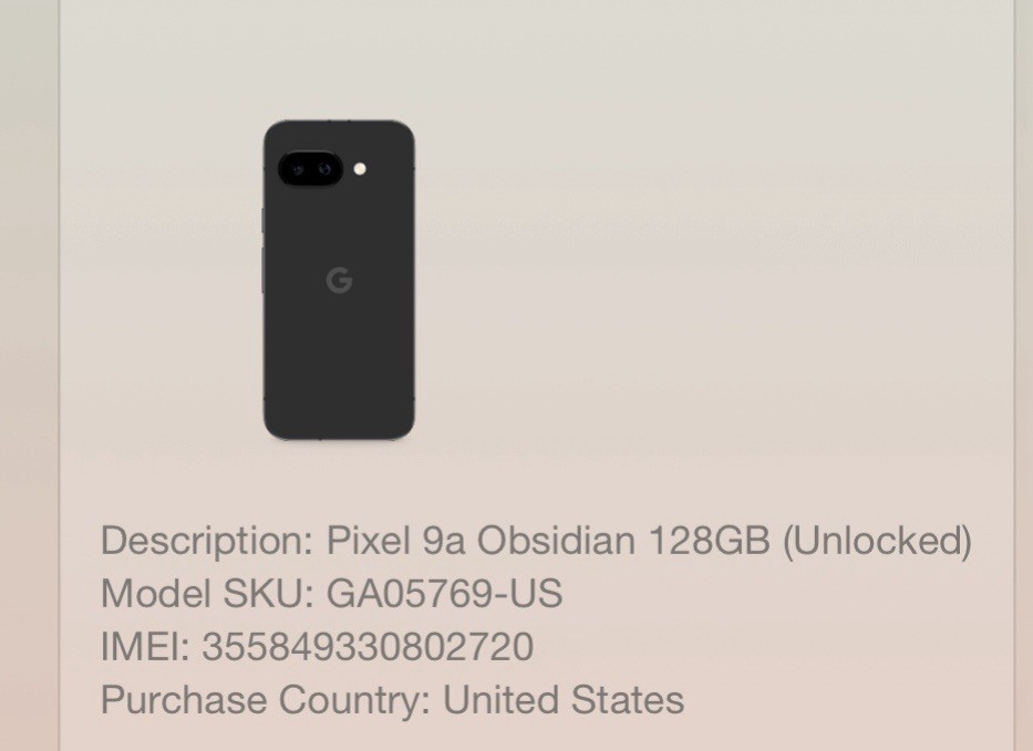 Factory Sealed Google Pixel 9a 128GB Obsidian Unlocked No GT read Description G4
