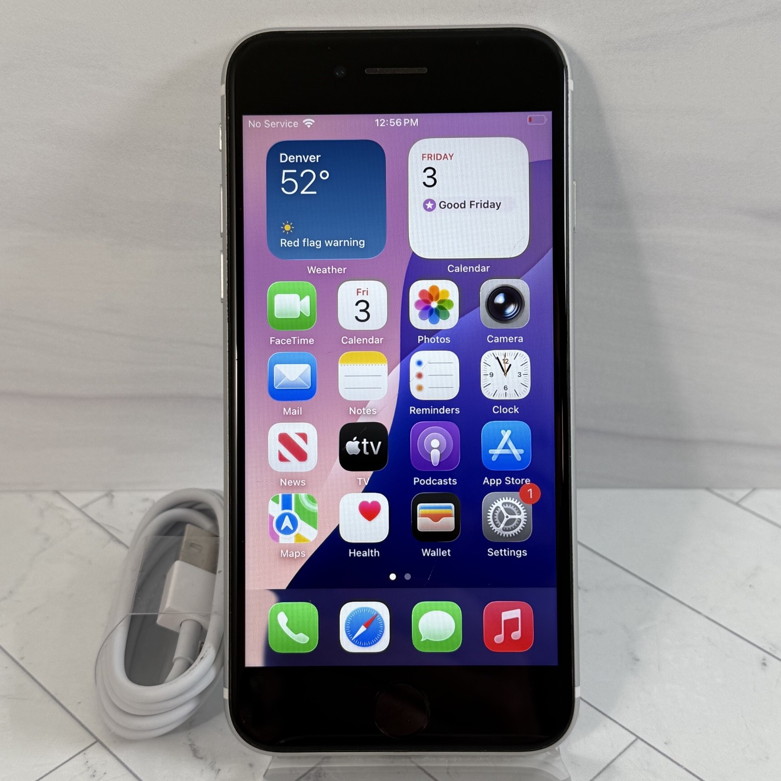 Apple iPhone SE 2nd Gen 64GB A2275 White Unlocked T-Mobile AT&T Verizon #A56