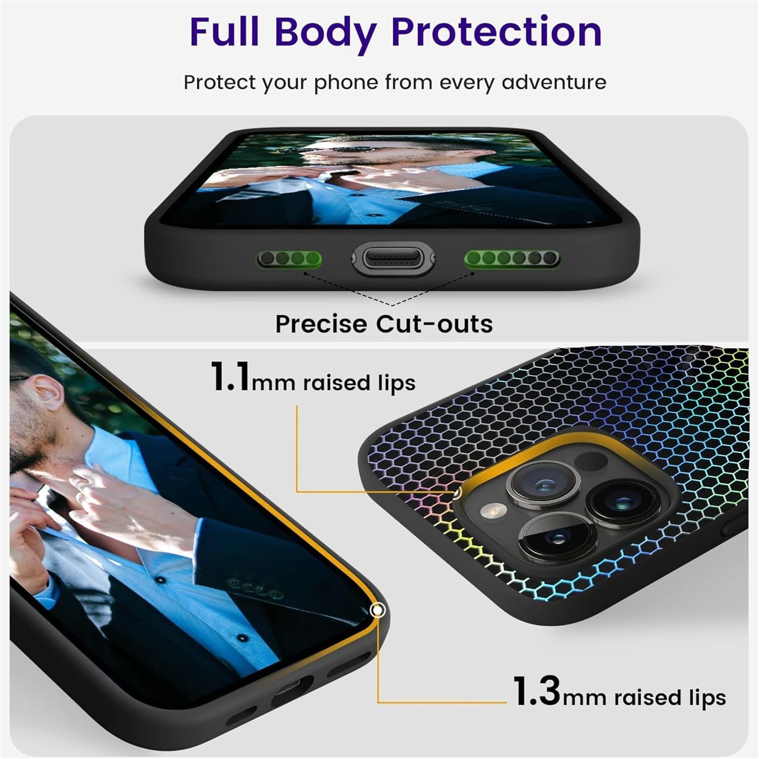 Samsung Galaxy A07 Case TPU Soft Silicone 3D Colorful Laser Reflection Black Cov