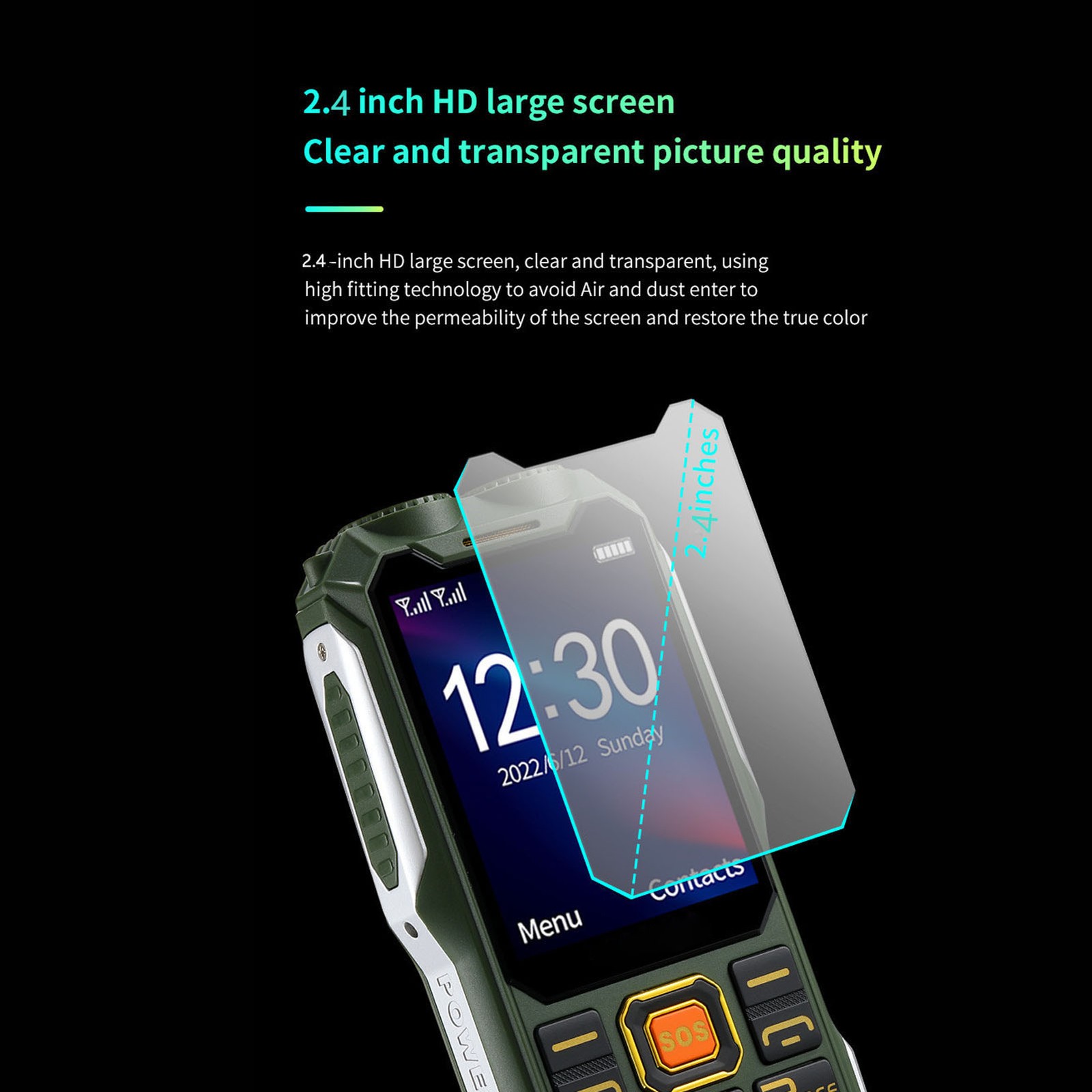 Senior Cellphone 2G 2.6in Ultrathin 16800mAh High Volume Elderly Mobile Phone