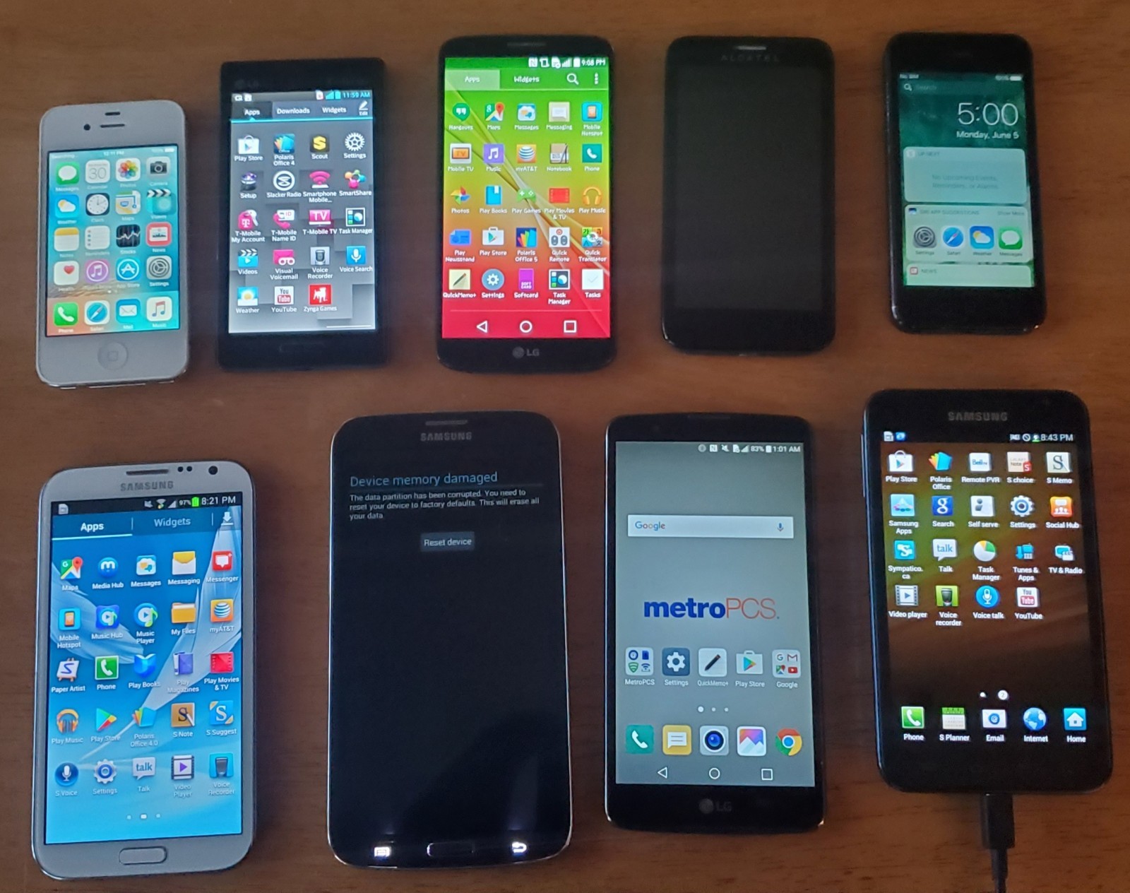 SALE! Lot 9 Samsung Galaxy & iPhones & LG *NO CRACKS Front or Back!! READ