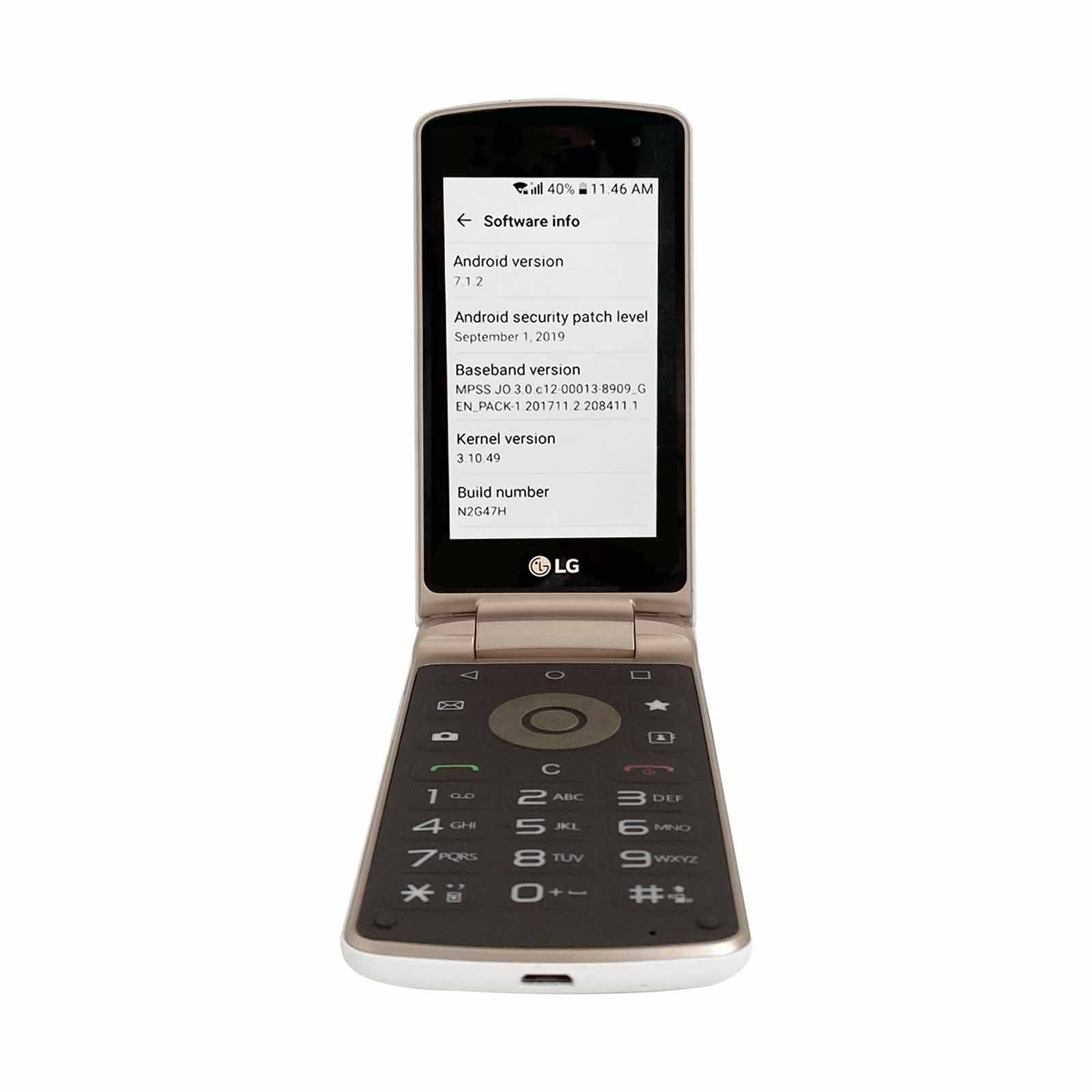 LG X100 Smart Folder White Unlocked 4G Android Flip Phone 16GB 3.3″ Clamshell