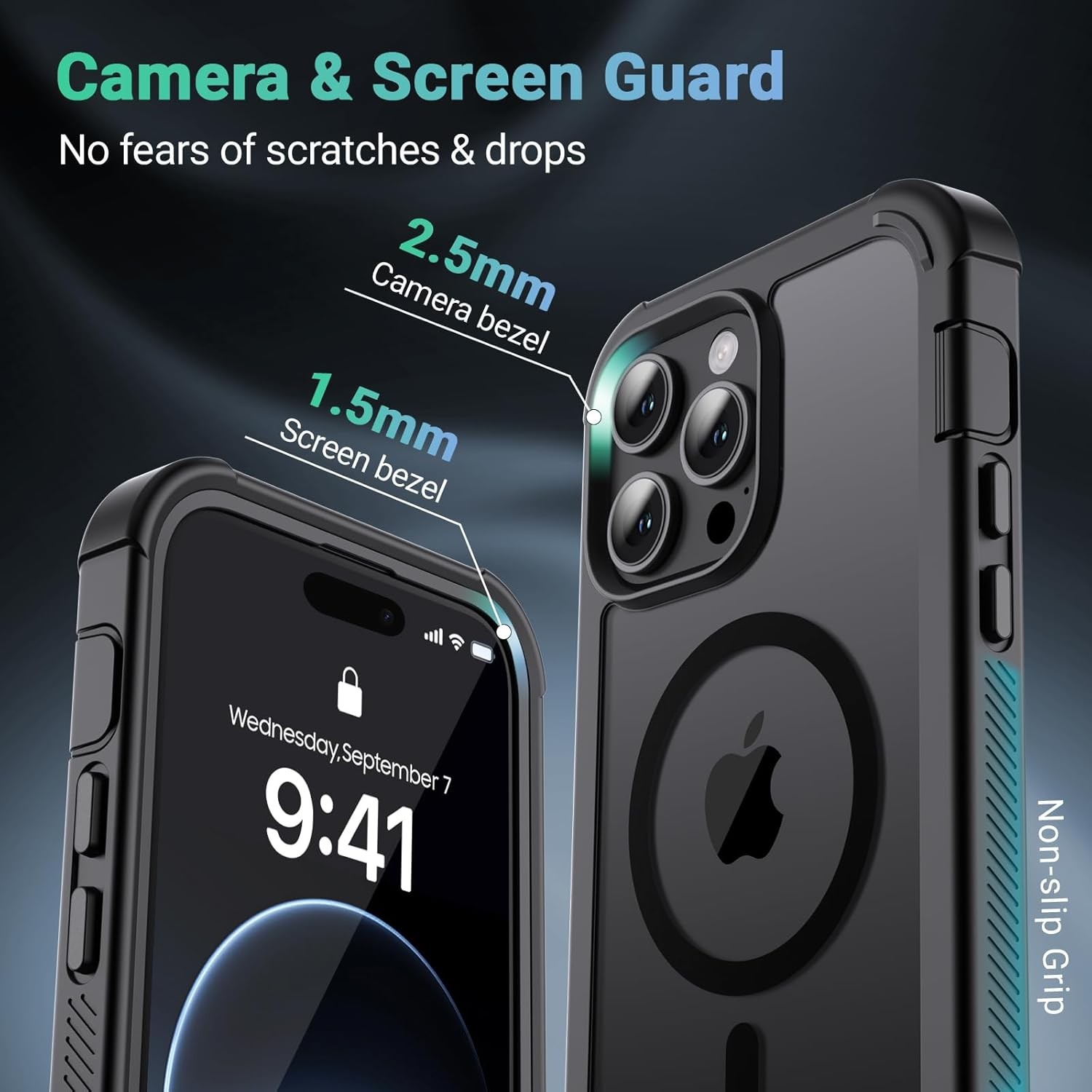 Magnetic for iPhone 14 Pro Case, Military Grade Drop Protection, Heavy Duty 6.1′