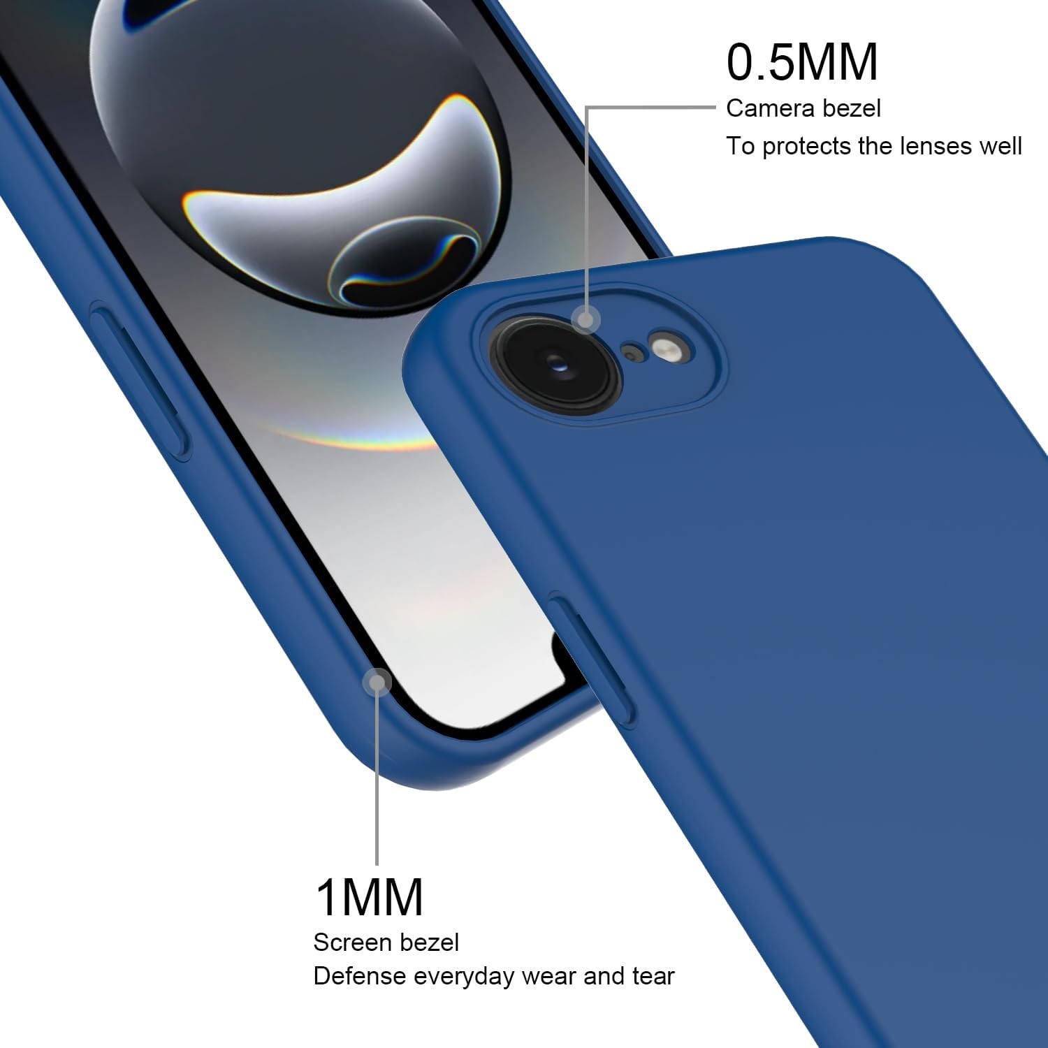 Silicone Case for iPhone 17e/iPhone 16e (6.1 inch), Durable Drop Tested Soft Sil