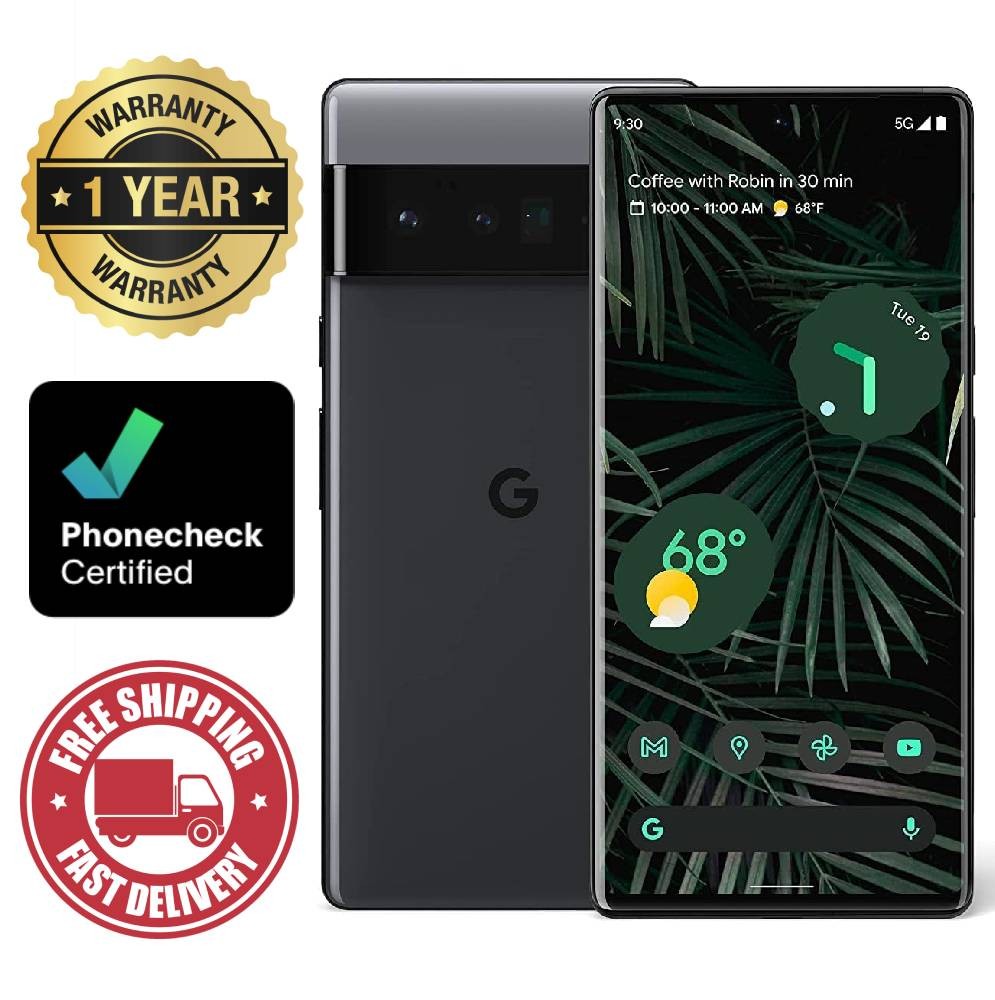 Google Pixel 6 Pro – 128 GB – Stormy Black (Unlocked) Smartphone – Very Good