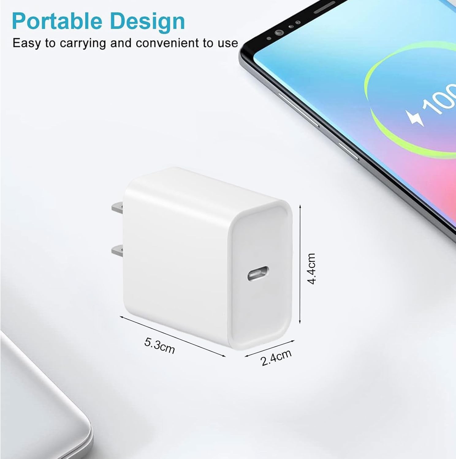 3 Pack 20W USB-C Fast Charger Adapter for iPhone 17/16/15