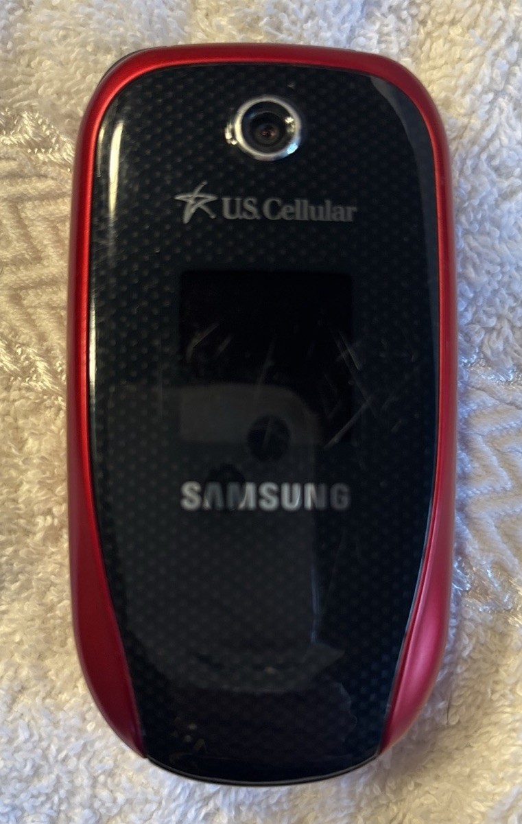 Samsung Stride SCH-R330- Red & Black (U.S. Cellular) Rare Flip Phone-untested