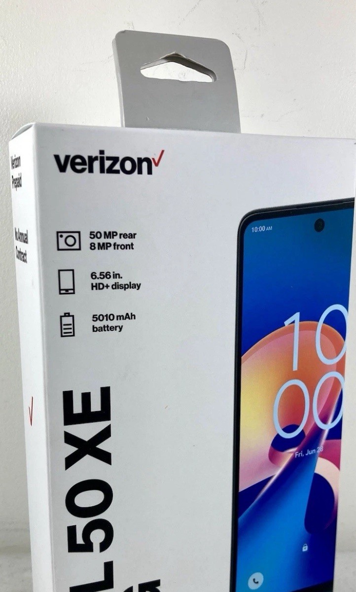Locked To Verizon TCL 50 XE 5G Prepaid Smartphone 50MP 6.56” 128GB NEW SEALED!