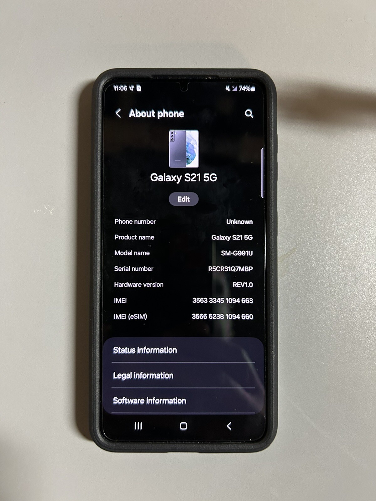 Samsung Galaxy S21 5G SM-G991U1 256GB Unlocked Excellent (TikTok Installed!)