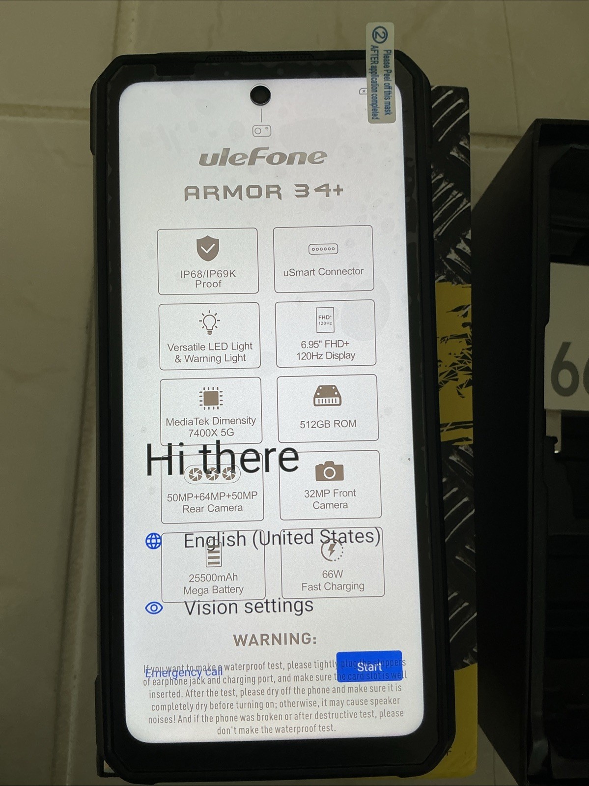 Ulephone Armor 34 Plus, 32 GB RAM, 512GB ROM, Triple back Camera, 32MP Front Cam