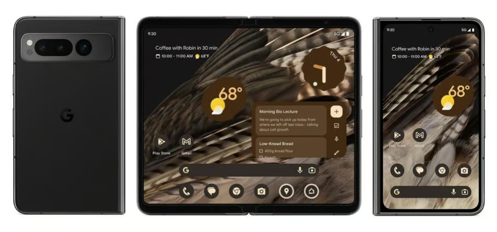 Google Pixel Fold 256GB – Obsidian – G0B96 – UNLOCKED- Excellent A+