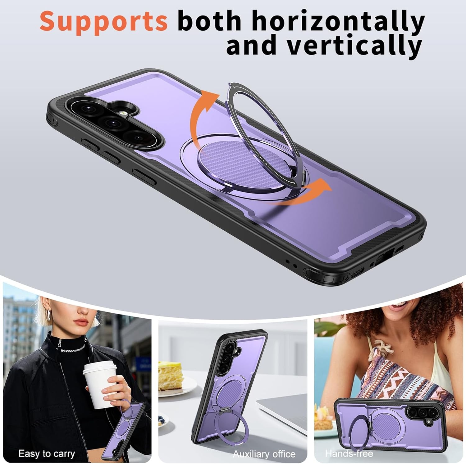 Phone Case & Tempered Glass Screen Protector for Samsung Galaxy A05s/A05 Slim Ru
