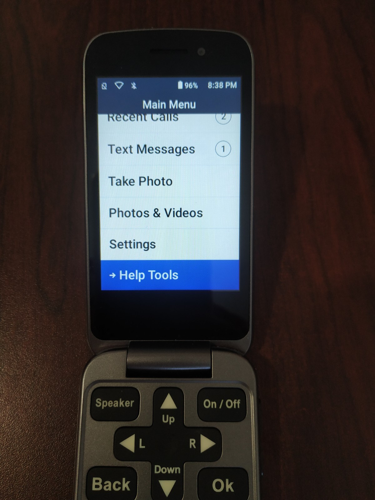 Lively Jitterbug Flip 2 Alcatel 4058P 32GB Red Works Great (Big Buttons)