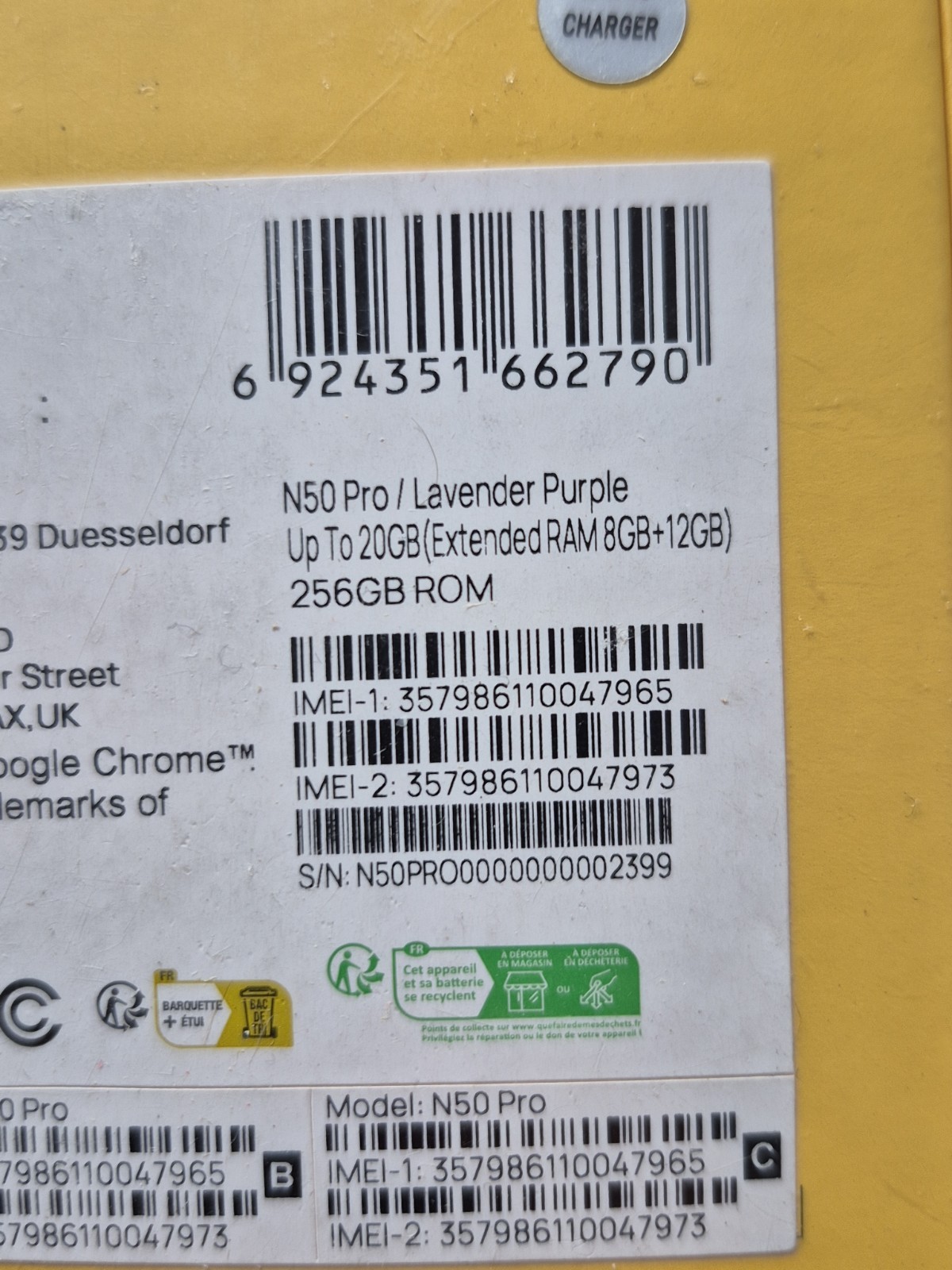 N50 Pro / Lavender Purple Up To 20 Gb Extended Ram 8GB + 12GB 256GB