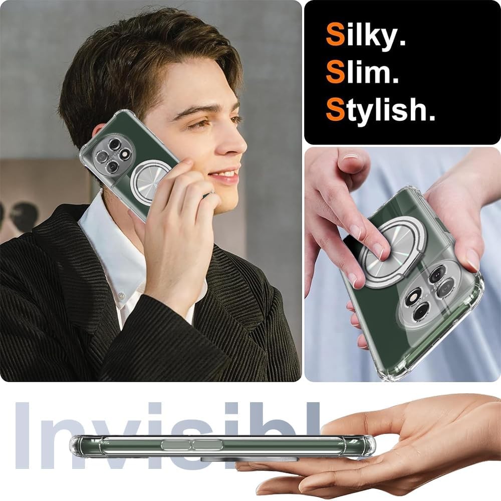 Transparent Shockproof Protective Case for OnePlus 11 5G with 4 Corners Design