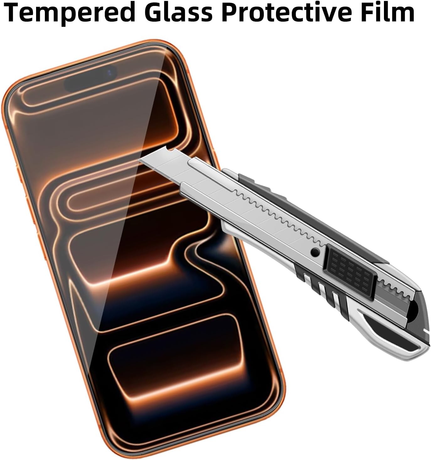 4PCS Glass Screen Protector for iPhone 17 Pro 6.3 Inch Scratch Resistant Easy In