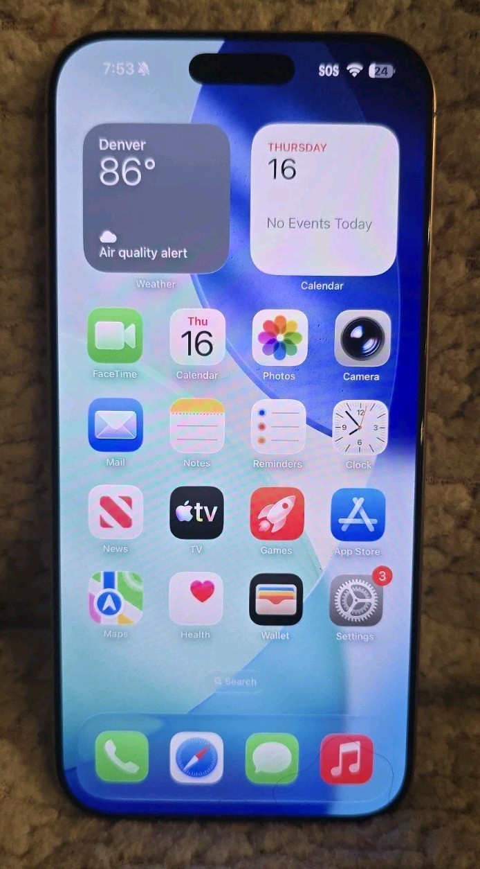 Apple iPhone 16 Pro Max 256GB Desert Titanium, AT&T, 97% BATTERY CAPACITY