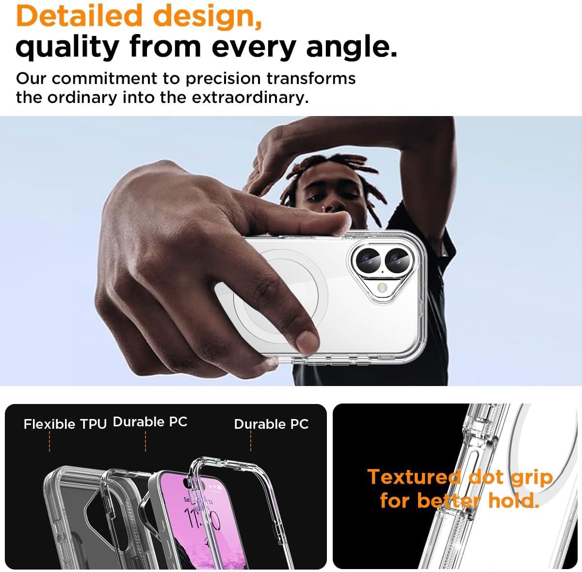 for iPhone 17 Case Clear Heavy Duty Drop Protection Full Body Rugged Shockproof