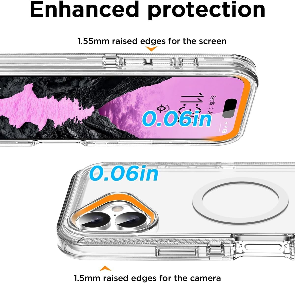 for iPhone 17 Case Clear Heavy Duty Drop Protection Full Body Rugged Shockproof