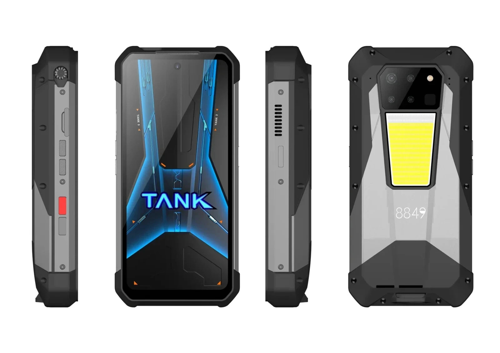 EU MX Warehouse 8849 Tank 3 Pro by Unihertz Rugged Smartphone 5G with 100 Lumens