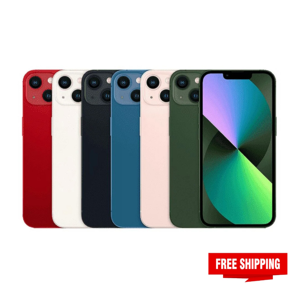 Apple iPhone 13 128GB 256GB Midnight Black Blue Pink T-Mobile Verizon AT&T