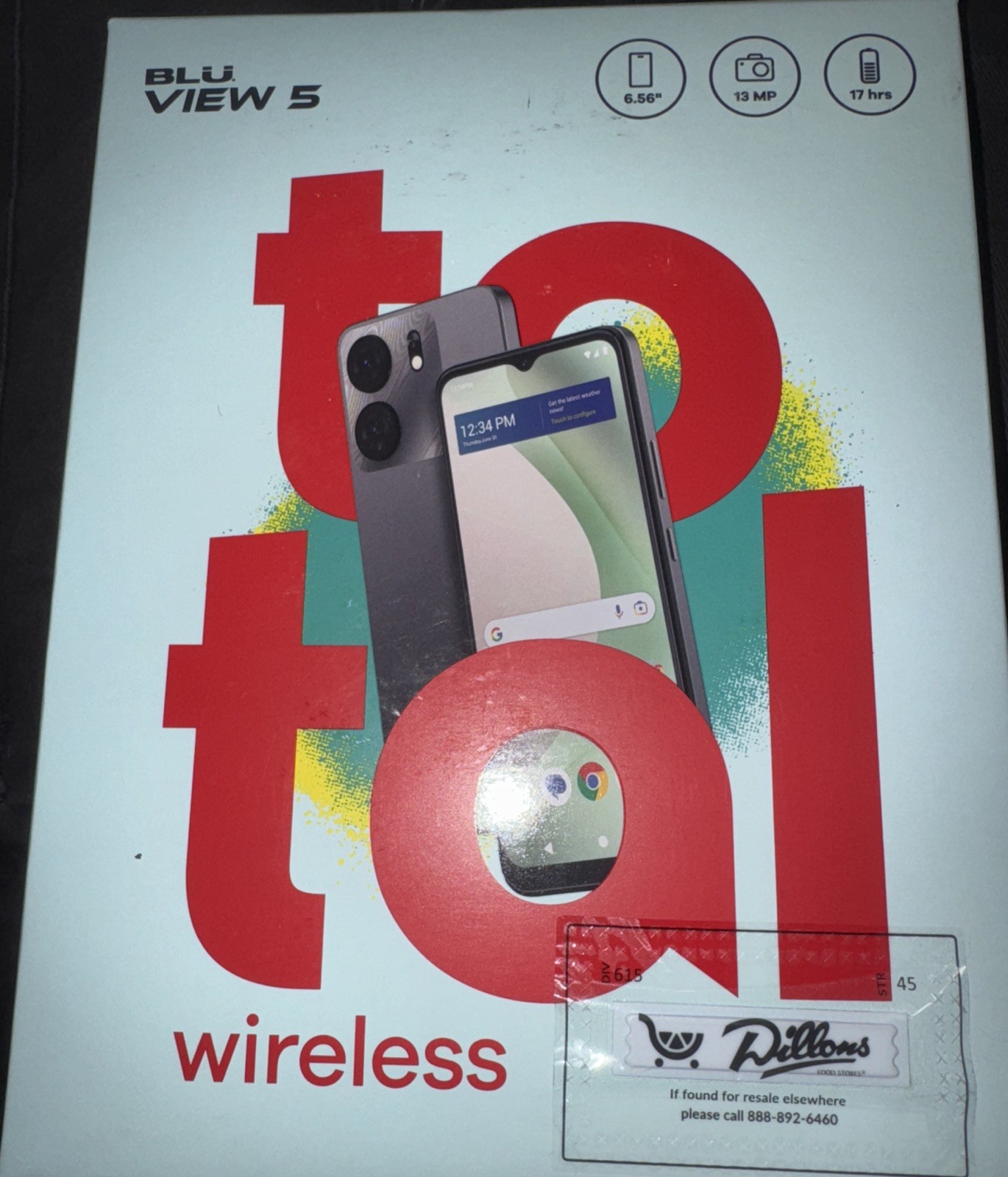 TOTAL WIRELESS BLU VIEW 5 Phone 64GB 2.0 GHZ Quadcore BRAND NEW w/Wifi Calling