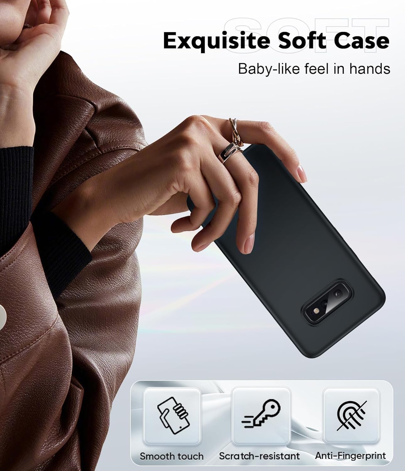 Samsung Galaxy S10e Case Shockproof Polycarbonate Bumper Protective Black Cover
