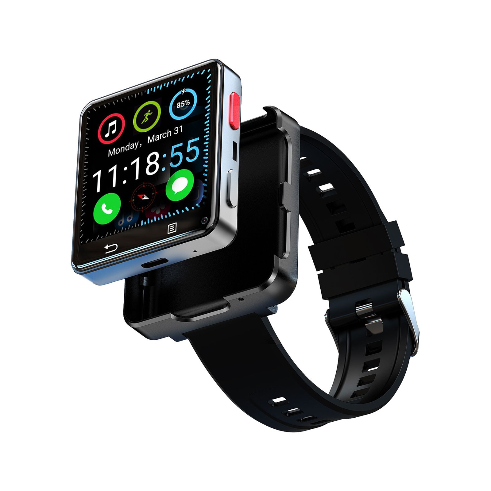 2.64″ Larger Screen 4G Smart Watch Android 11 Dual Camera WIFI GPS 4+64GB