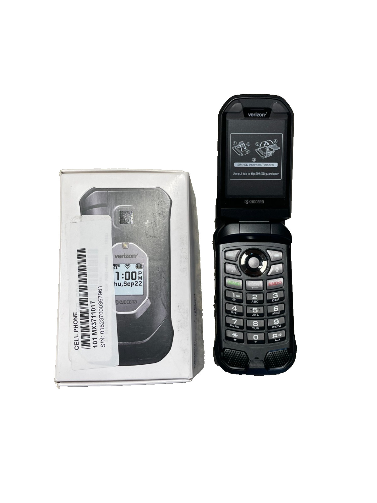 Kyocera DuraXV Extreme+ E4811 Verizon Flip Phone Black