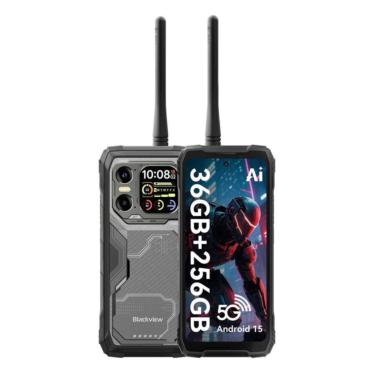 Blackview XPLORE 1 Walkie Talkie 5G Rugged Smartphone 36GB+256GB Android 15 NFC