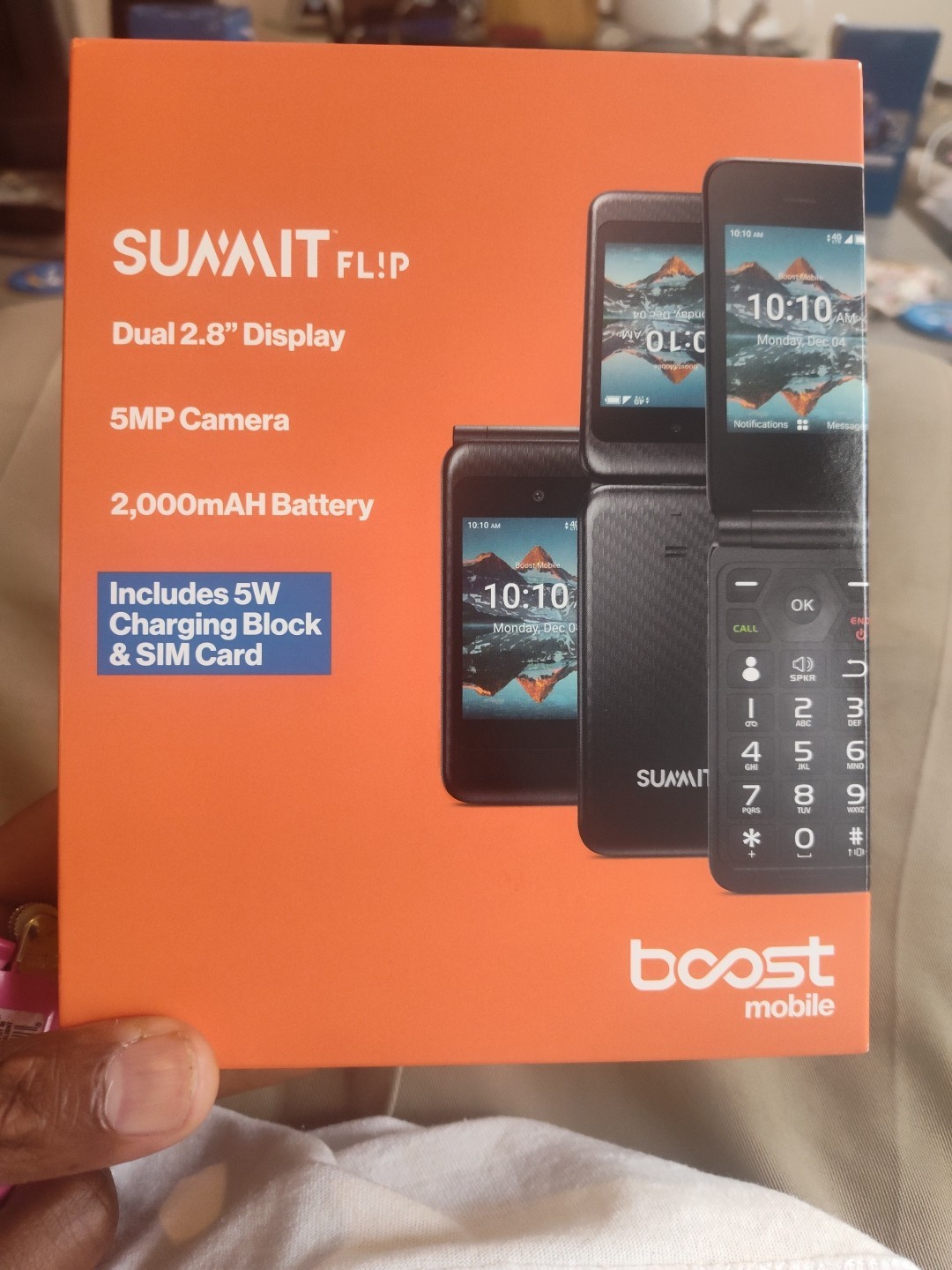 Summit Flip, 8gb, Black – Boost Mobile Prepaid Phone – Brand New
