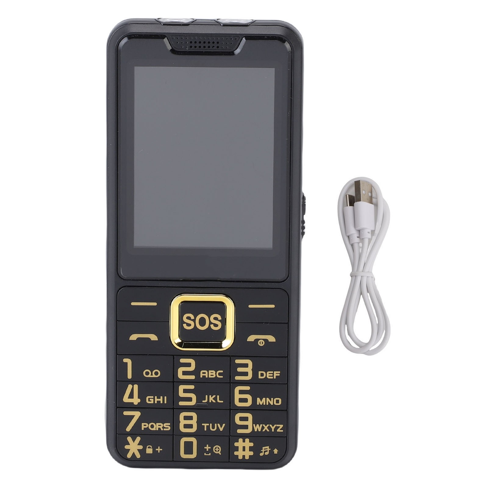 Big Key Phone Ultra Thin 2.6in 2 Flashlight BT 0.3MP Camera Voice Announcement