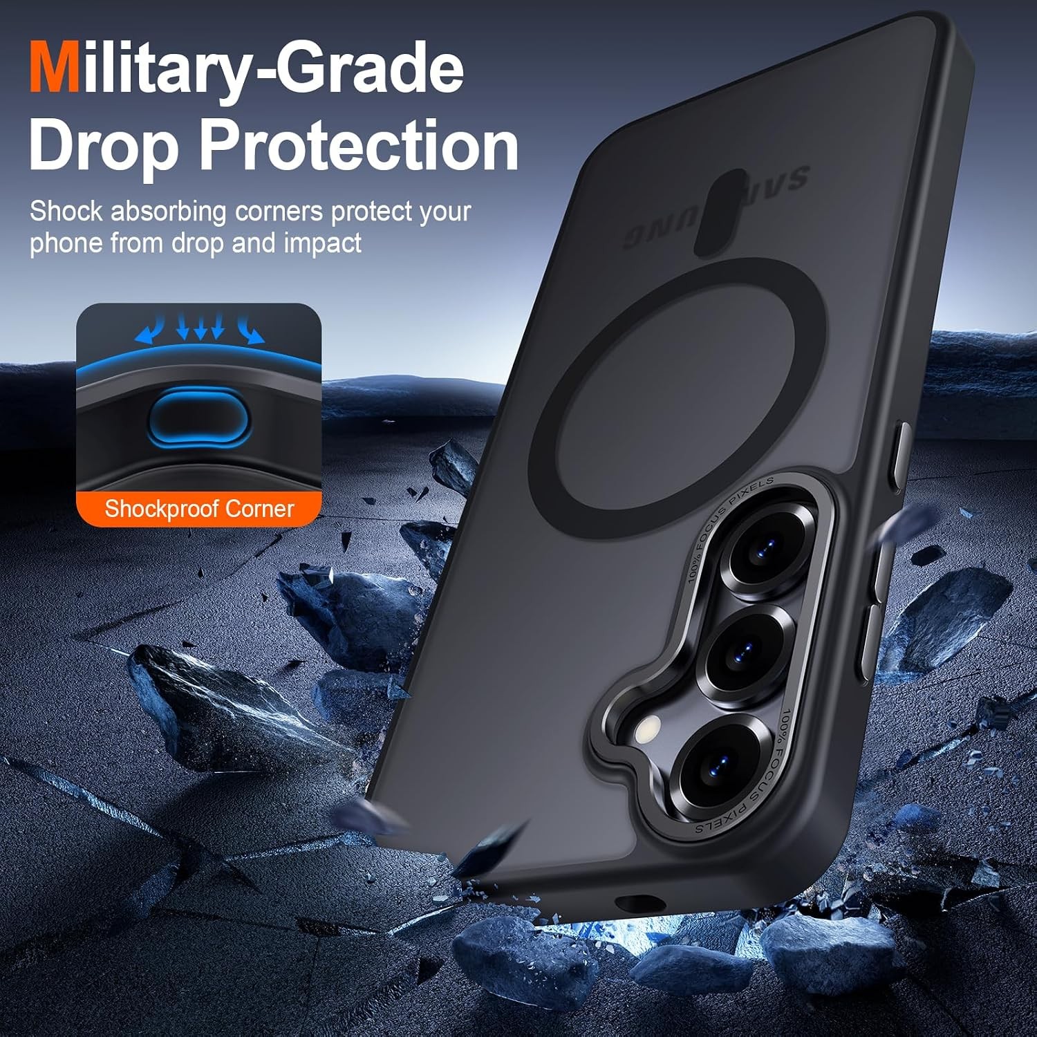 Samsung Galaxy S25 Case Magnetic Translucent Matte Thin Slim Fit Shockproof Cove
