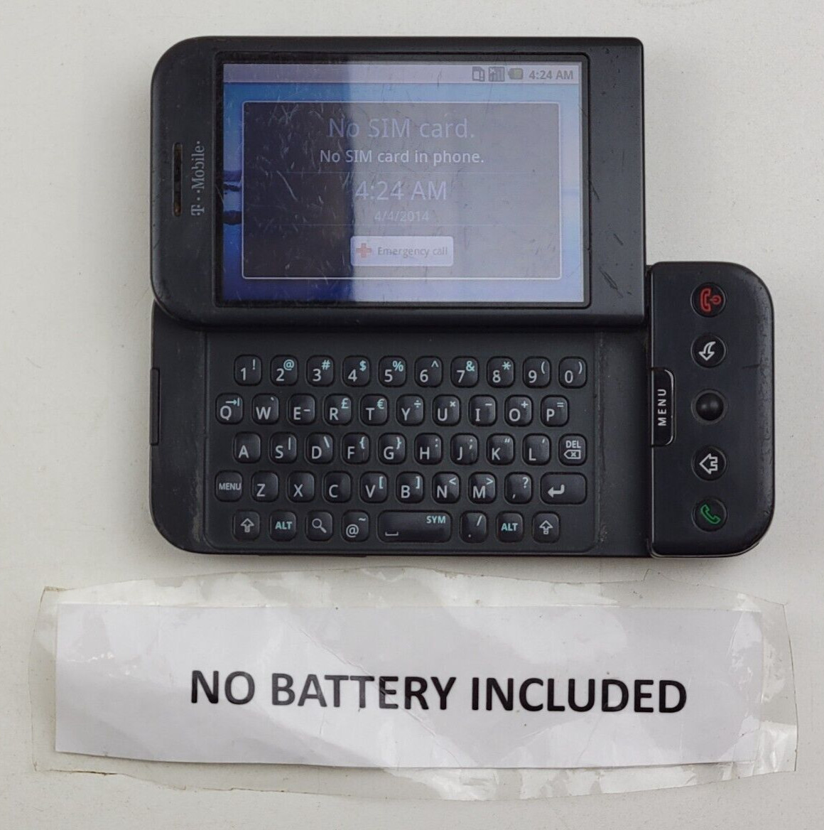 HTC Dream Google G1 (DREA100) 256MB – Black (T-Mobile) – SMALL ISSUE – J6346