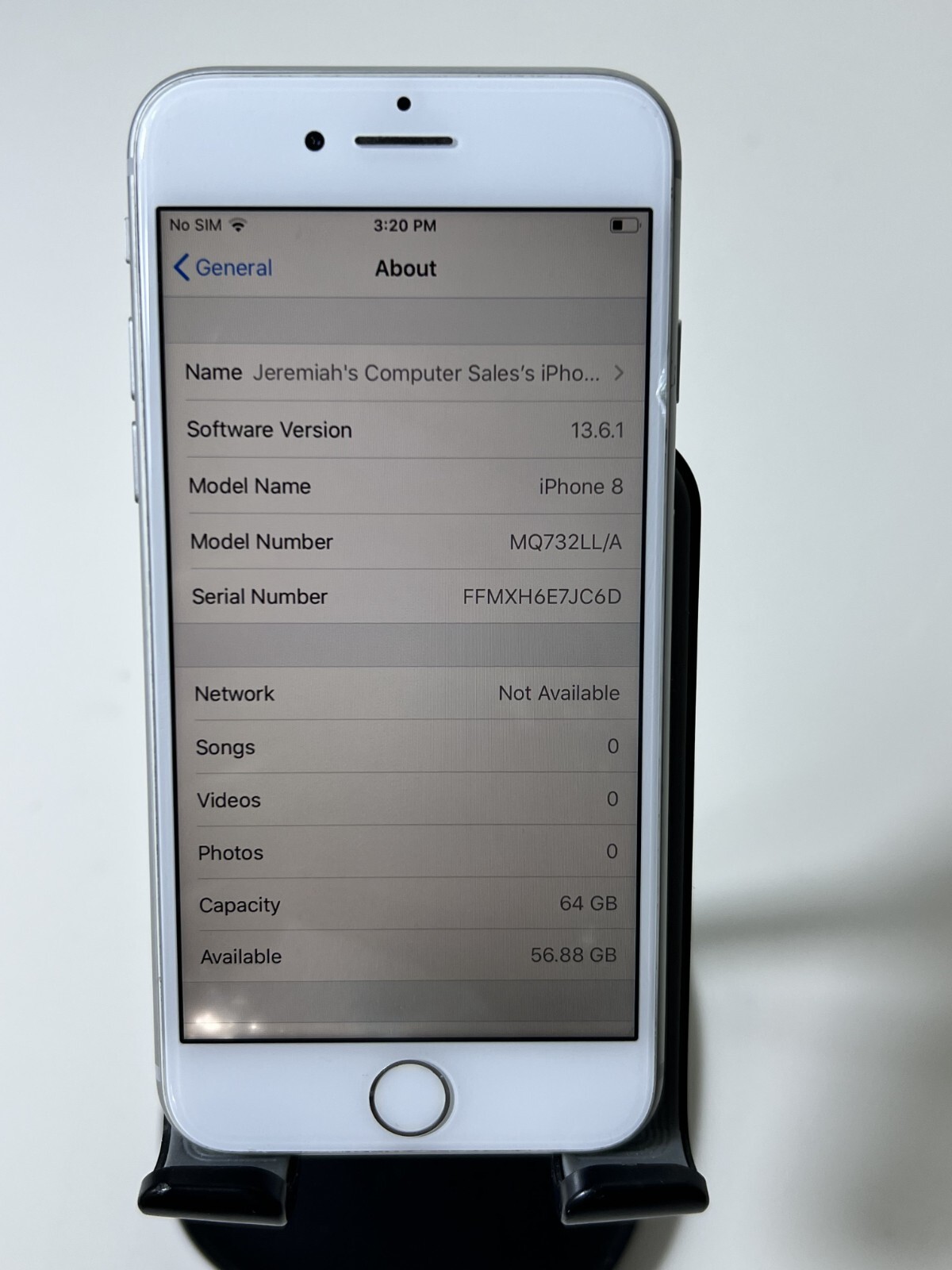 Apple iPhone 8 – 64GB – Silver (Verizon) A1863 (CDMA + GSM) AS-IS For Parts READ
