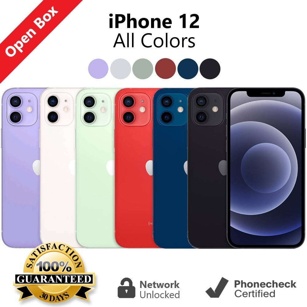 Apple iPhone 12 – 64GB | 128GB – A2172 – (Unlocked) Verizon T-Mobile AT&T Metro