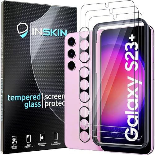 Samsung Galaxy S23+ Screen Protector 3+3 Pack, 6.6in Tempered Glass Ultra HD