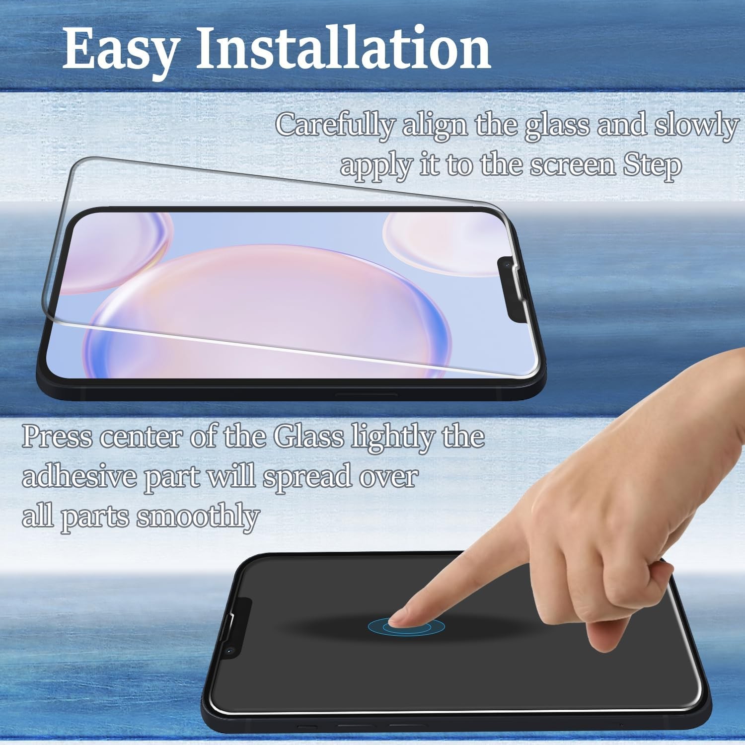 iPhone 14 Pro Max 6.7″ Tempered Glass Screen Protector 3 Pack, Anti Scratch, Cle